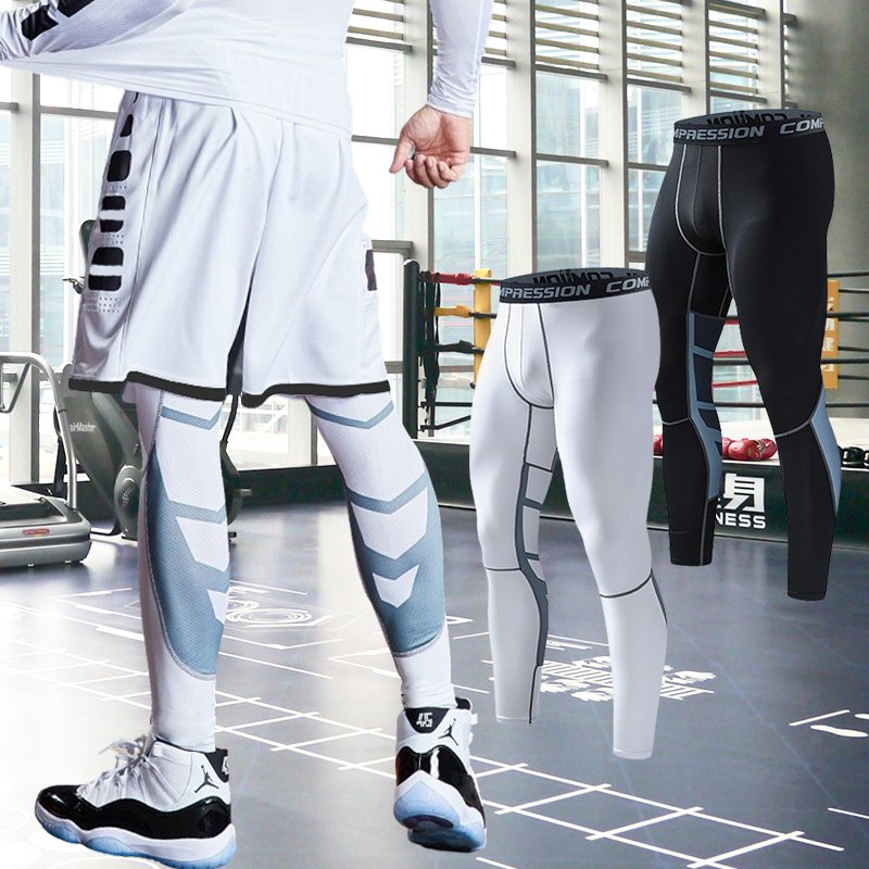 Mannen Compressie Broek Mannelijke Panty Leggings Voor Running Gym Sport Fitness Quick Dry Fit Joggings Workout Wit Zwart Broek