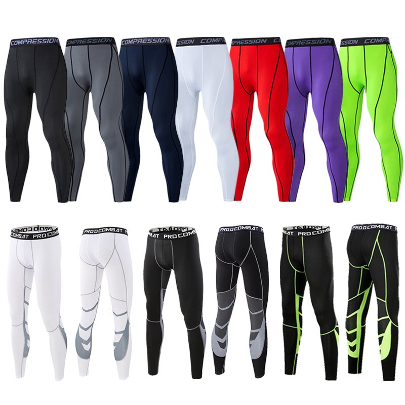 Mannen Compressie Broek Mannelijke Panty Leggings Voor Running Gym Sport Fitness Quick Dry Fit Joggings Workout Wit Zwart Broek